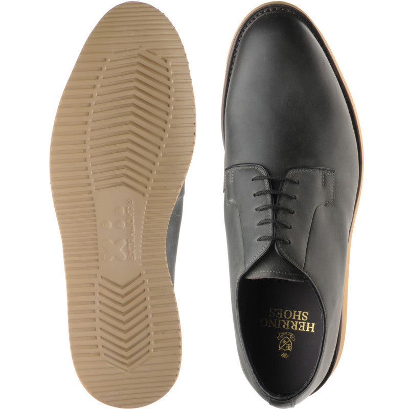 Product image for Herring Cookham mens rubber-soled Derby shoes in washed grey
