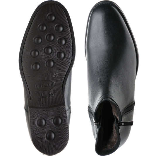 Product image for Herring Copenhagen (Warm Lined) mens rubber-soled Chelsea boots in black calf