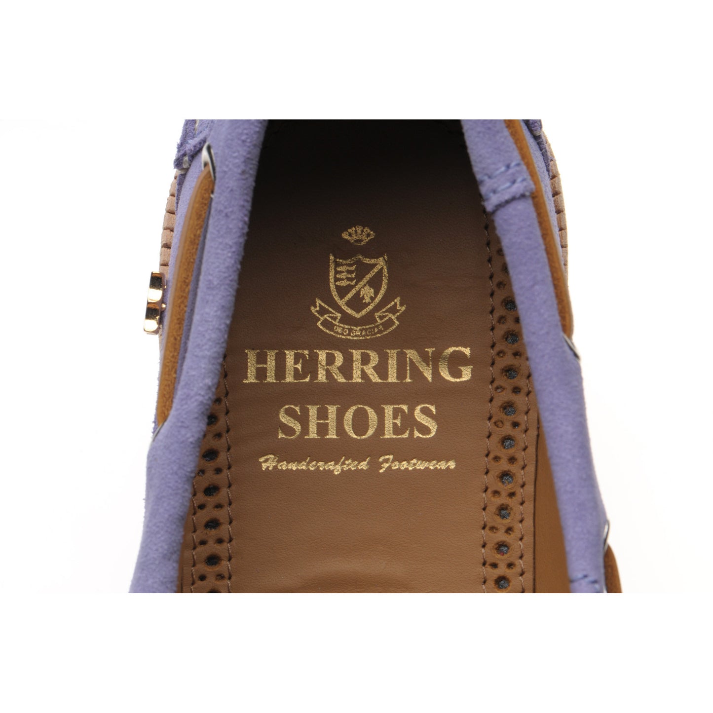 Product image for Herring Cordelia ladies rubber-soled deck shoes in lilac suede