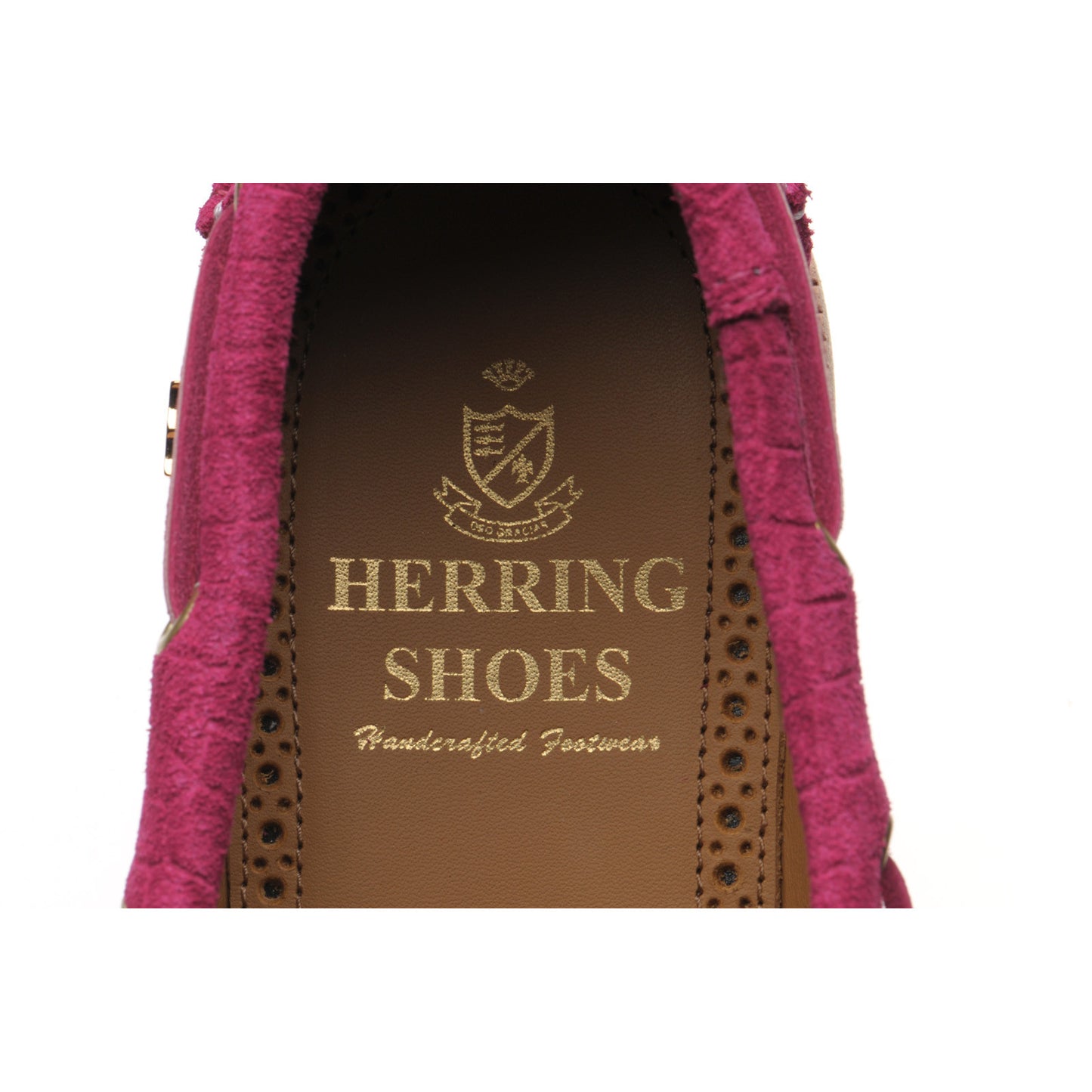 Product image for Herring Cordelia in pink moc croc suede