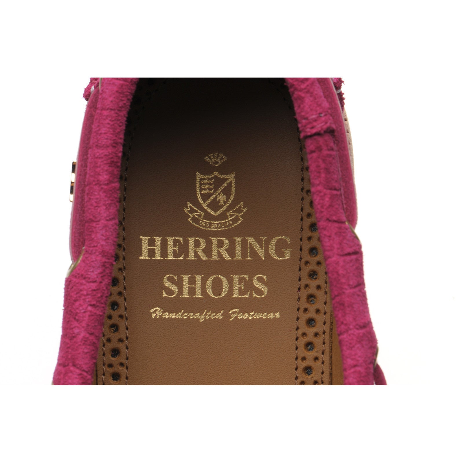 Product image for Herring Cordelia in pink moc croc suede