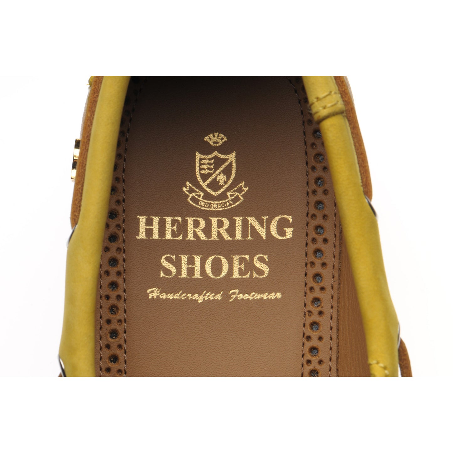 Product image for Herring Cordelia ladies rubber-soled deck shoes in yellow nubuck