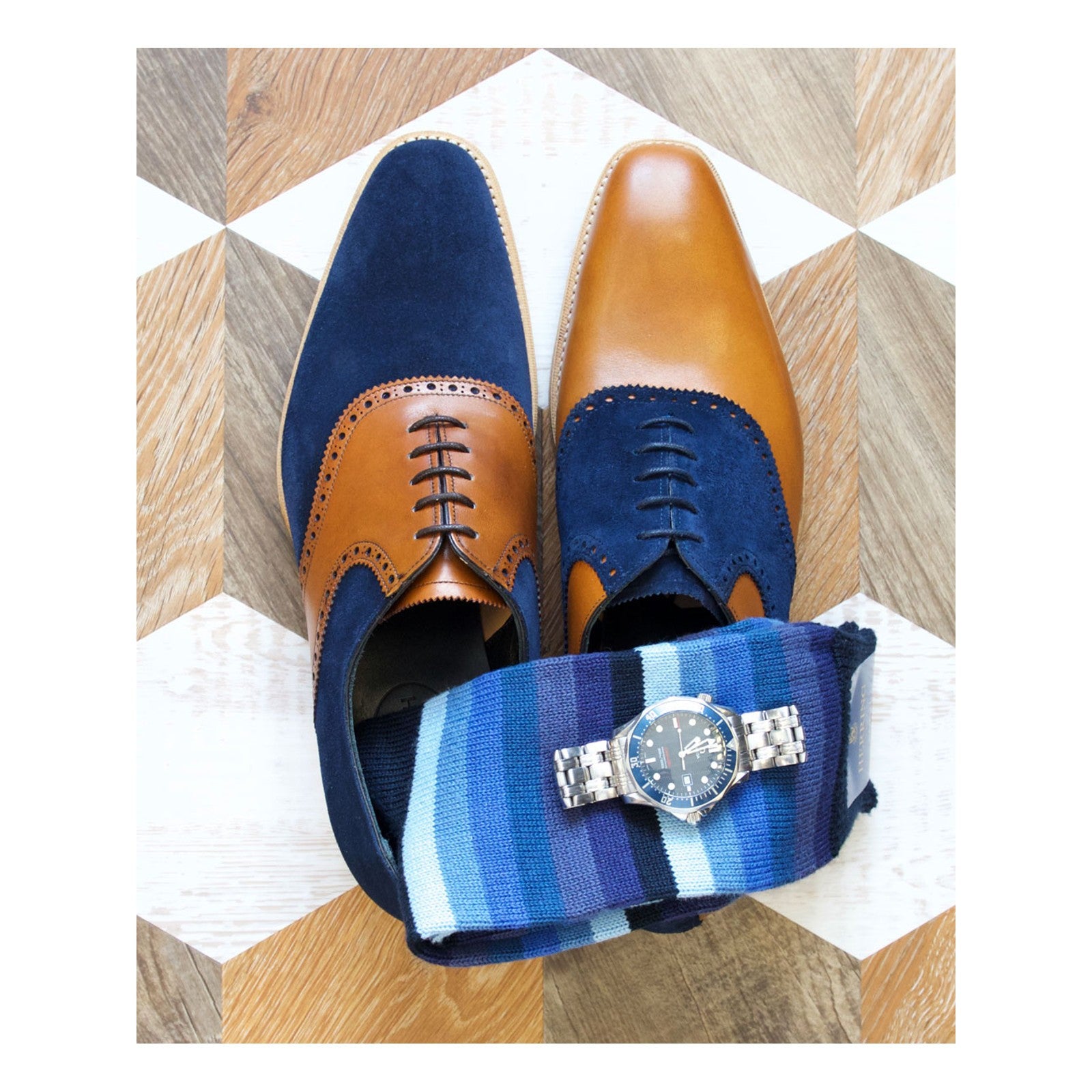 Product image for Herring Cuthbert Sock in navy multi