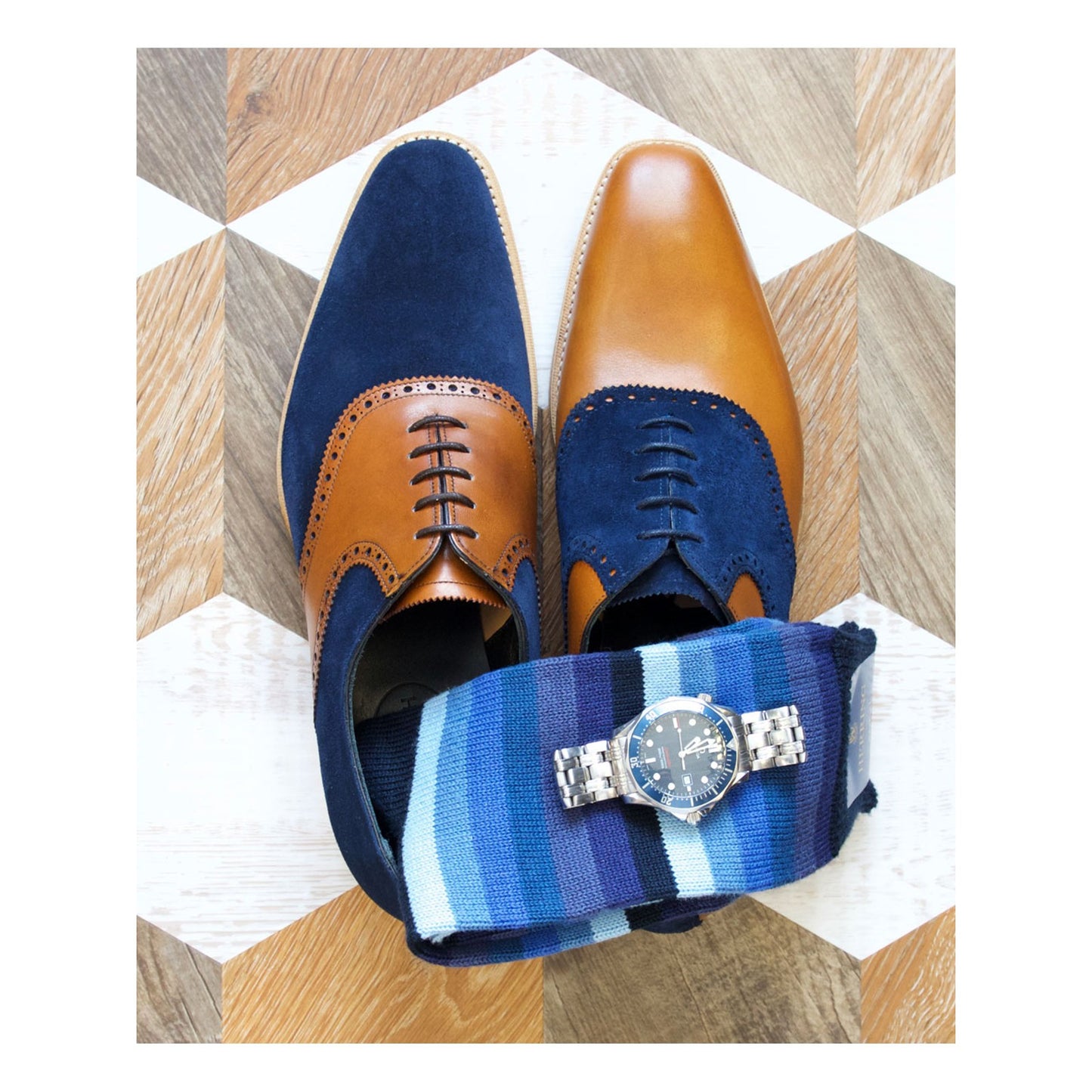 Product image for Herring Cuthbert Sock in navy multi