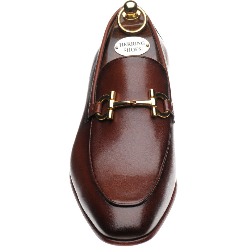 Product image for Herring Dillon mens loafers in conker calf