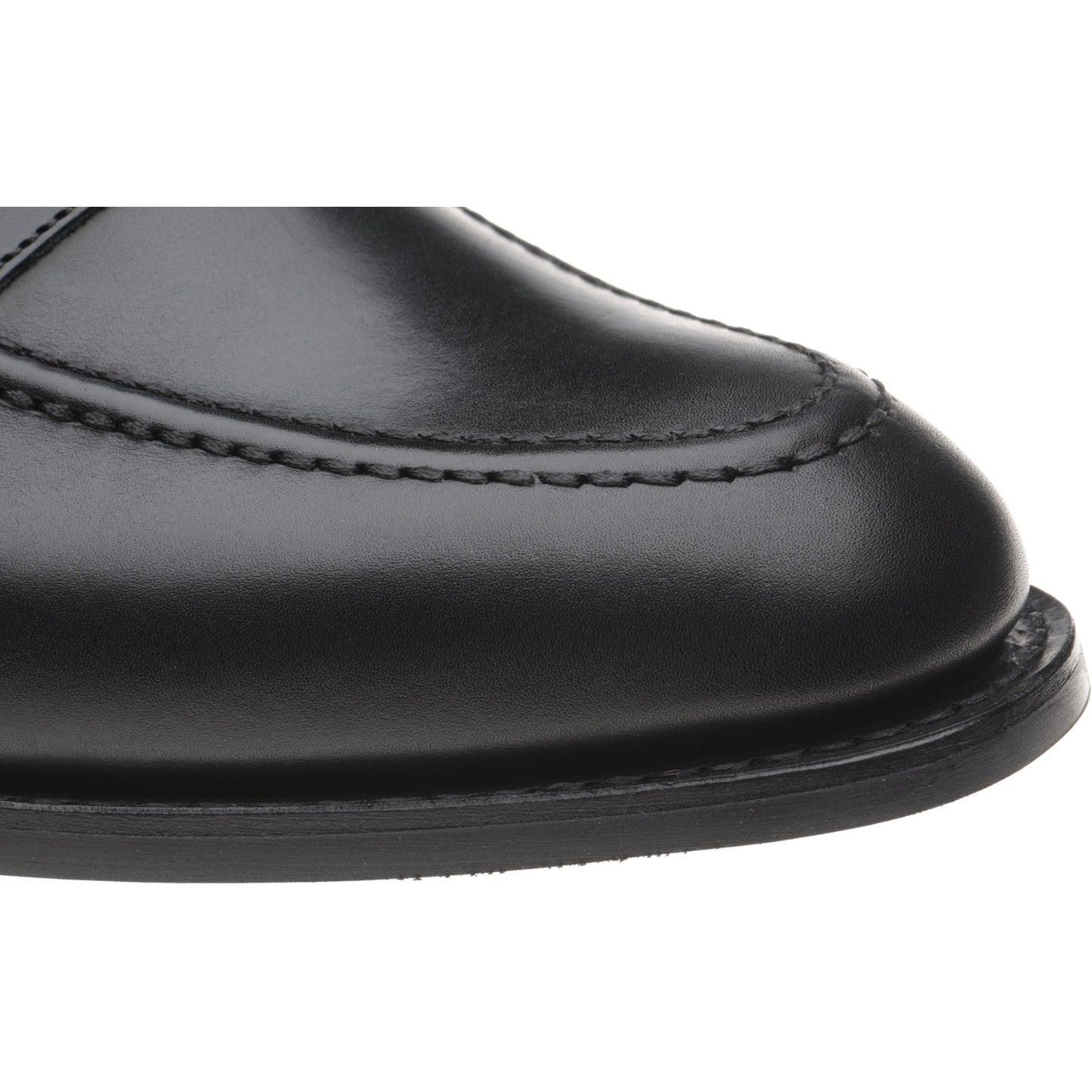 Product image for Herring Dunham mens rubber-soled loafers in black calf