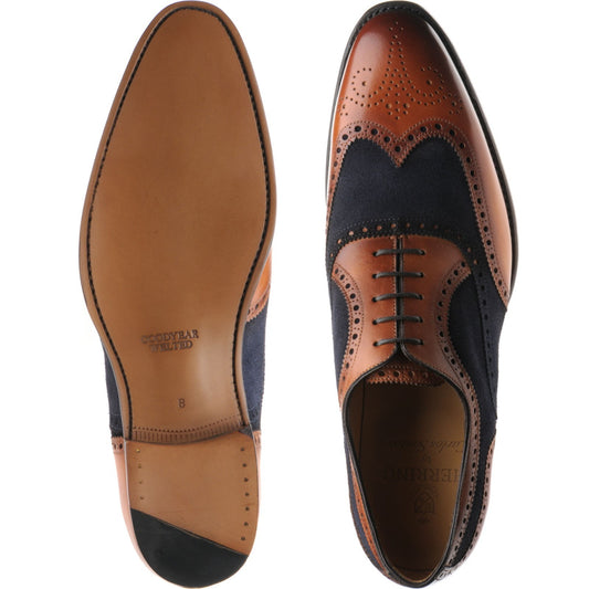 Product image for Herring Farnham in chestnut calf and navy suede