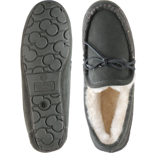 Product image for Herring Fergus rubber-soled slippers in grey