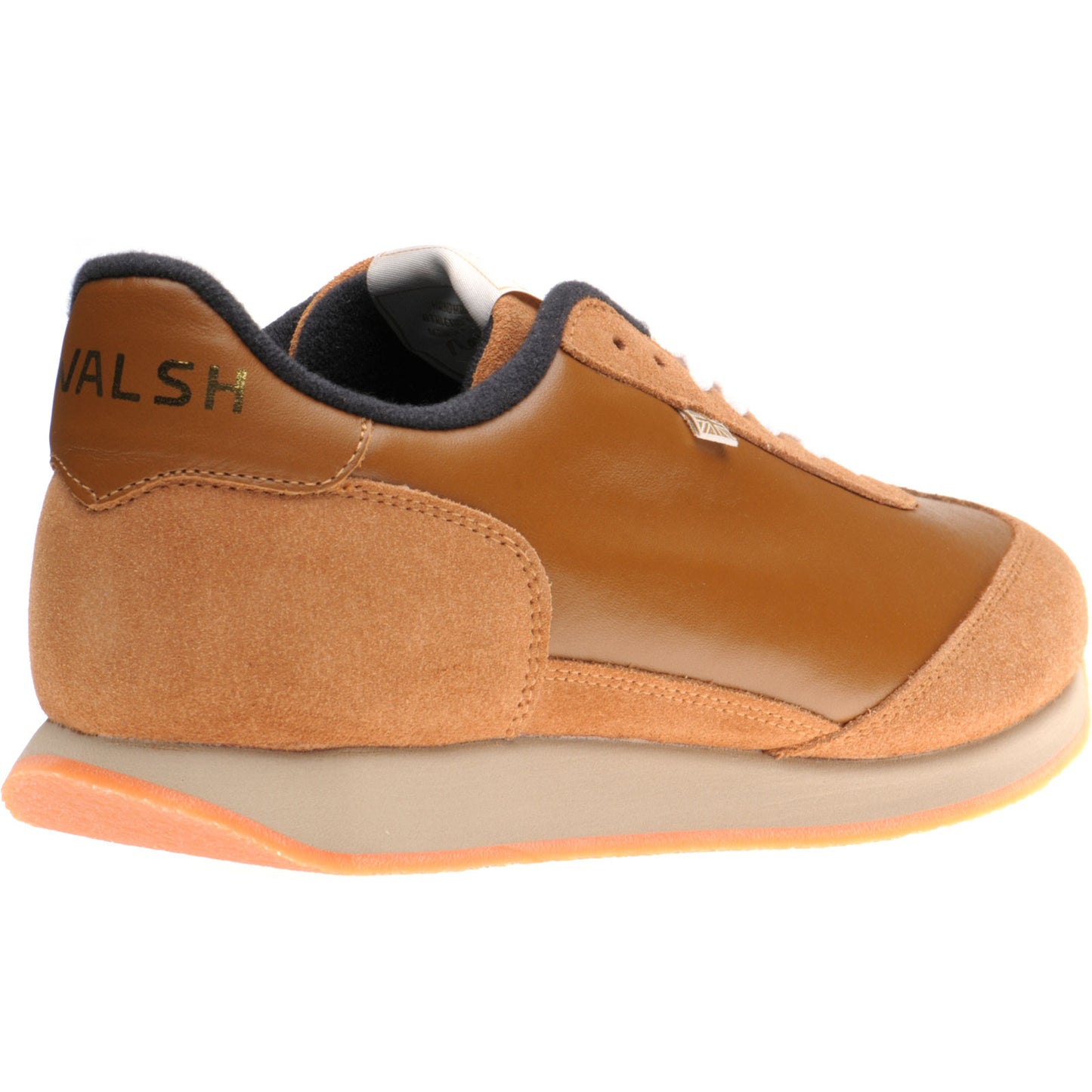 Product image for Herring Fierce Trainer mens rubber-soled trainers in brown calf and tan suede