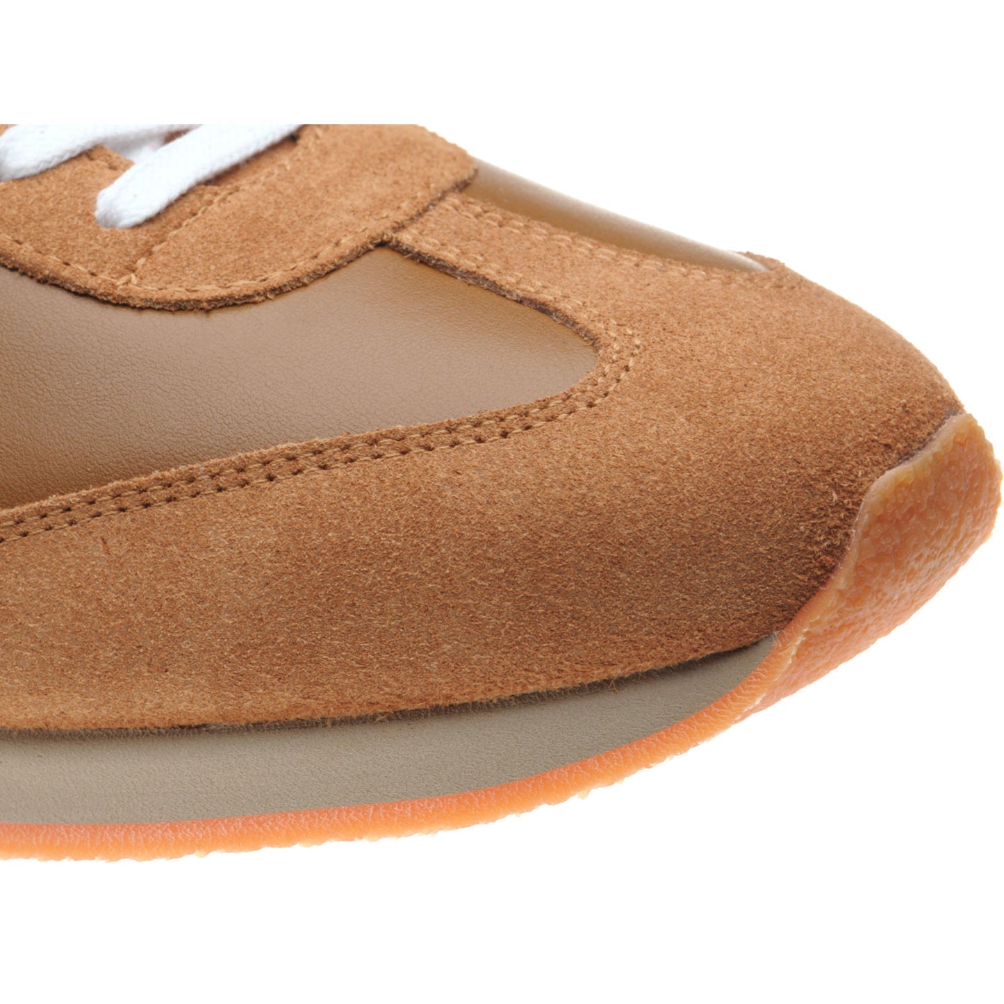 Product image for Herring Fierce Trainer mens rubber-soled trainers in brown calf and tan suede