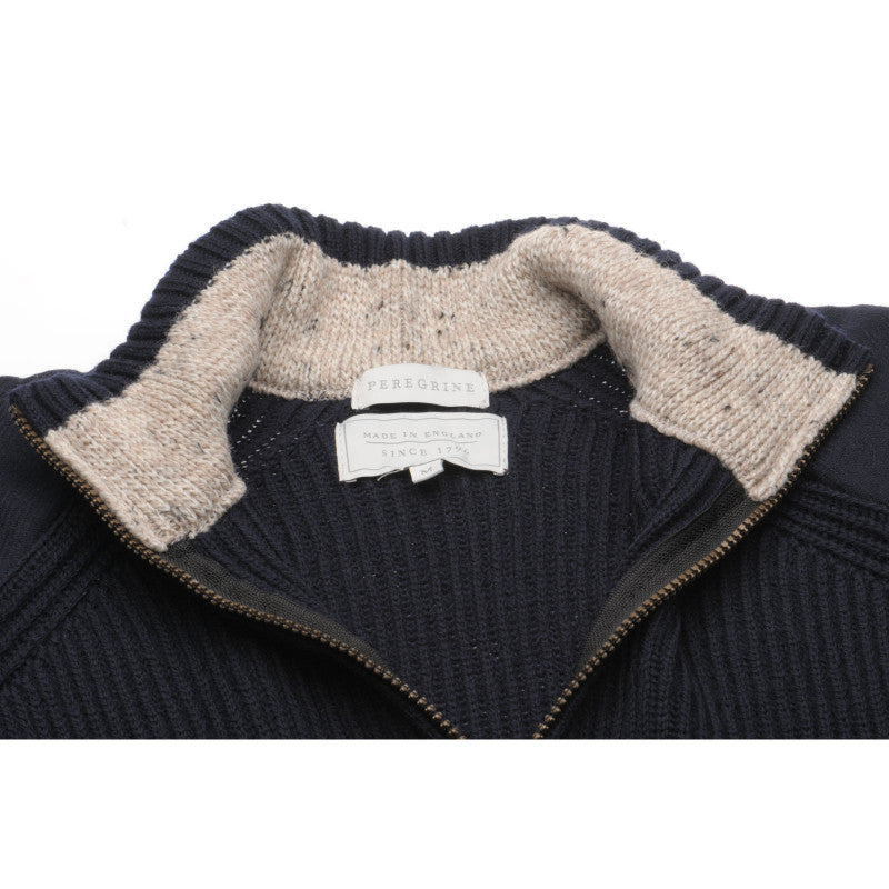 Product image for Herring Foxton Zip Jumper by Peregrine in navy