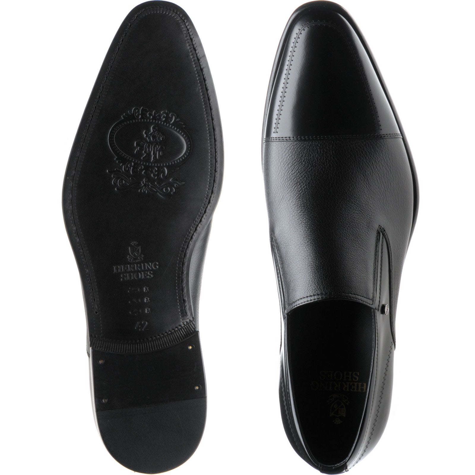 Product image for Herring Frederick in black calf and polished