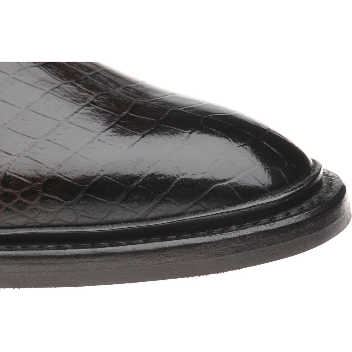 Product image for Herring Geneva mens rubber-soled Chelsea boots in dark brown croc