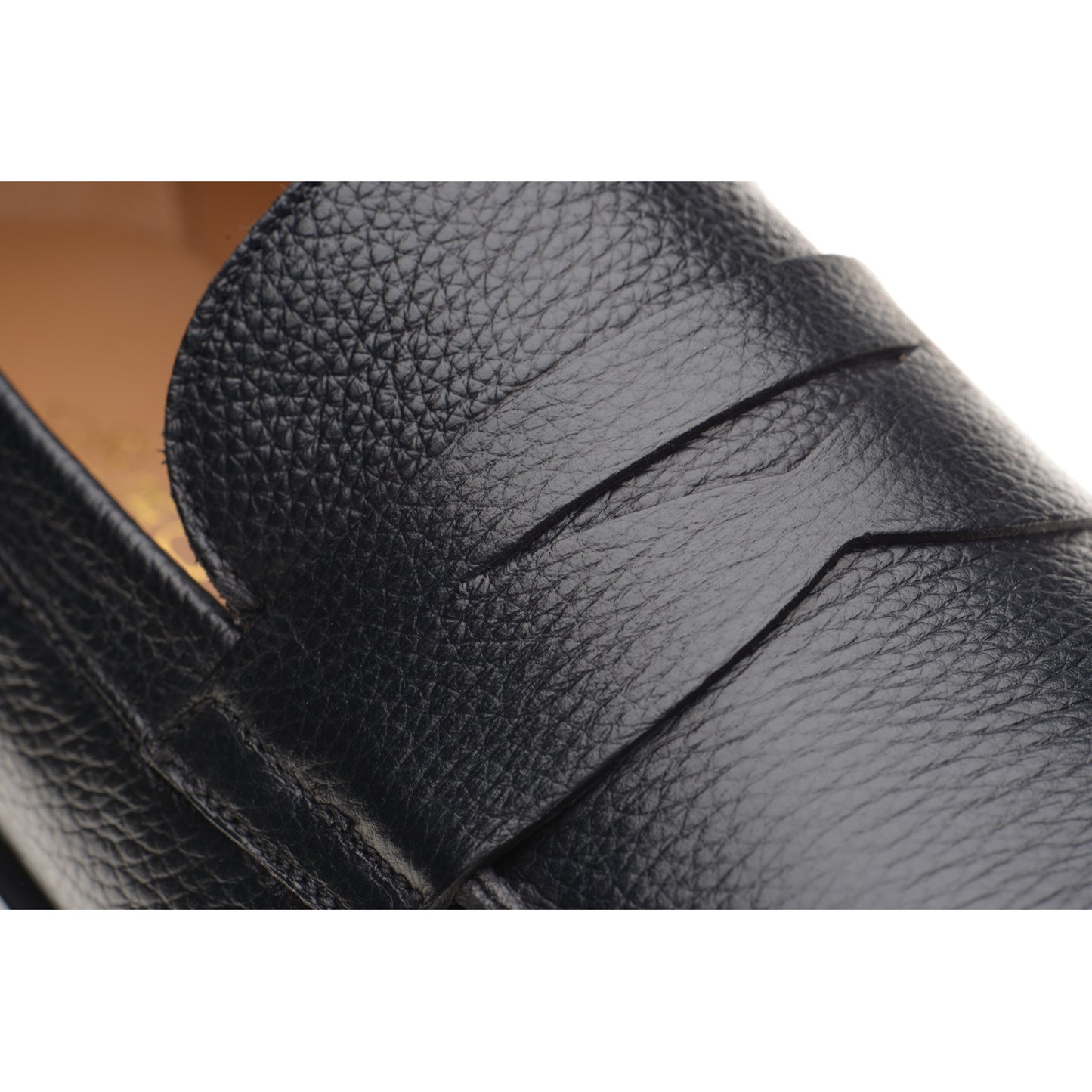 Product image for Herring Georgio mens rubber-soled loafers in black grain