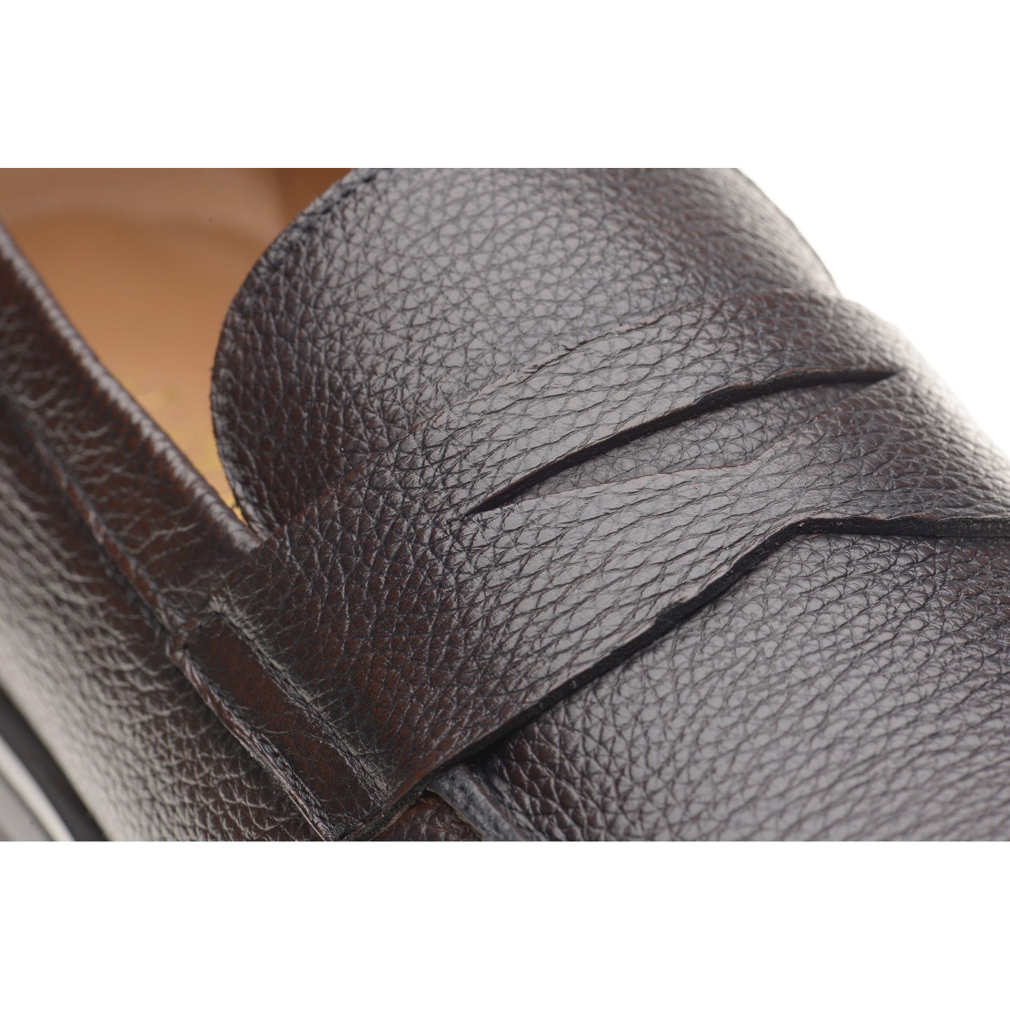 Product image for Herring Georgio mens rubber-soled loafers in brown grain