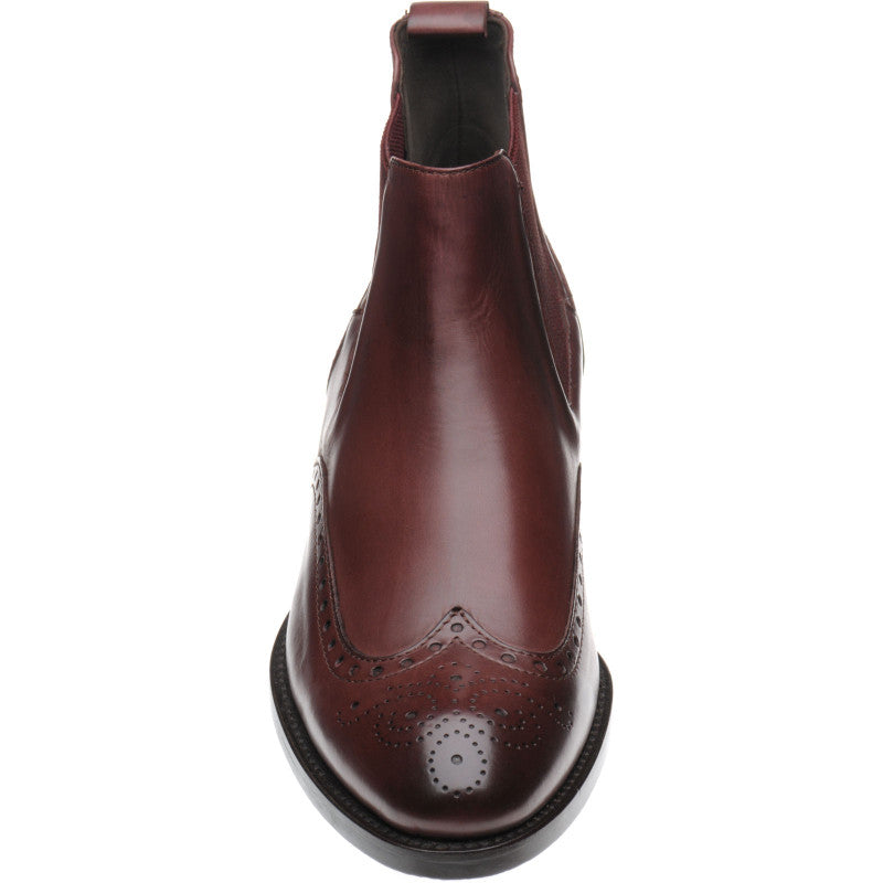 Product image for Herring Giovanna ladies rubber-soled brogue boots in burgundy calf