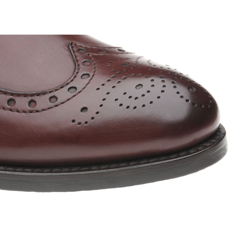 Product image for Herring Giovanna ladies rubber-soled brogue boots in burgundy calf