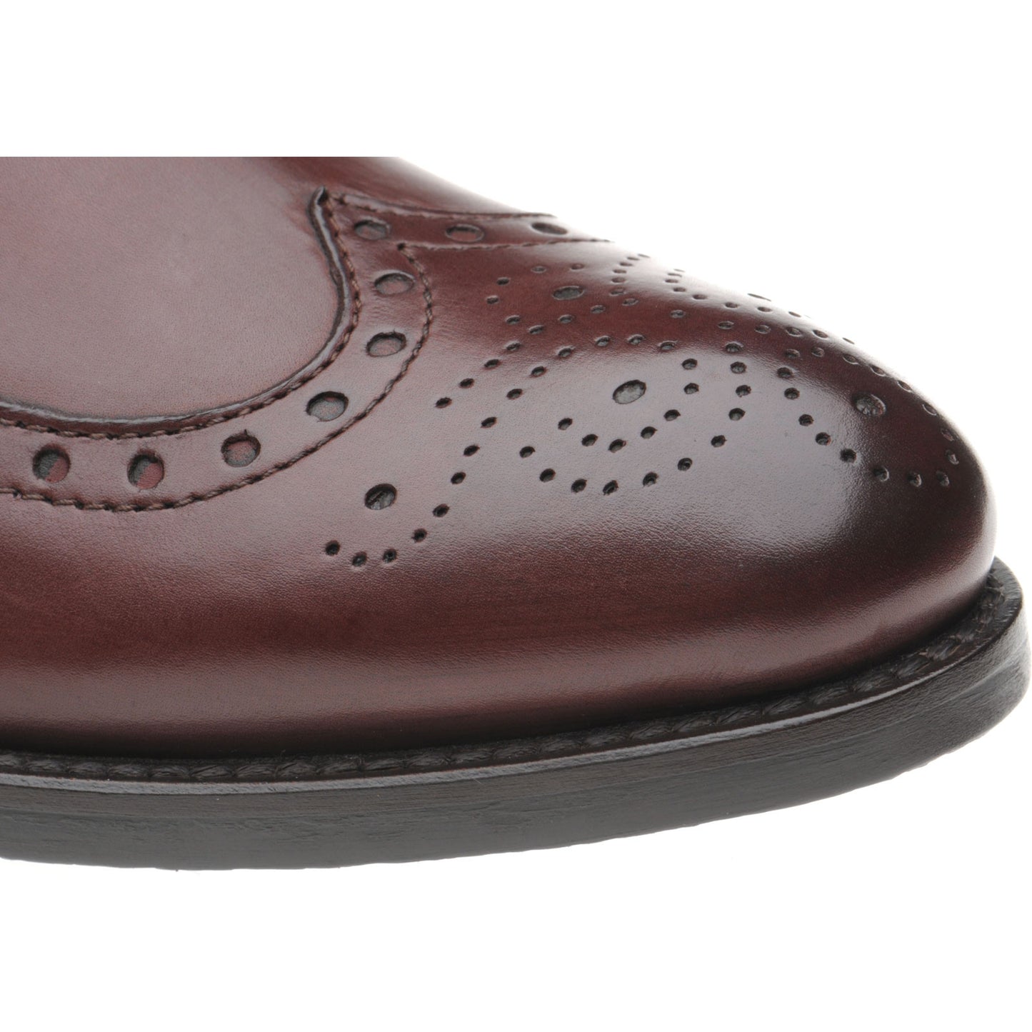 Product image for Herring Giovanna ladies rubber-soled brogue boots in burgundy calf