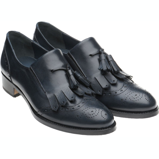 Product image for Herring Giulietta ladies hybrid-soled tasselled loafers in blue calf