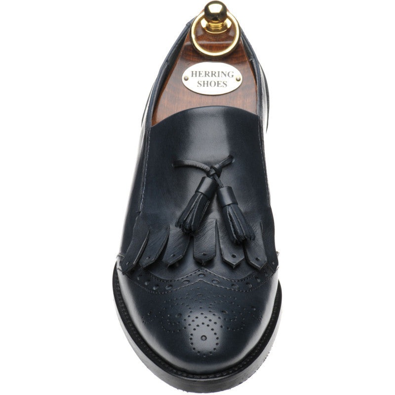 Product image for Herring Giulietta ladies hybrid-soled tasselled loafers in blue calf
