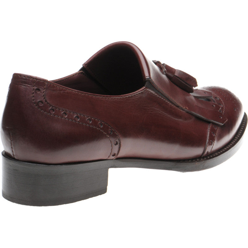 Product image for Herring Giulietta ladies hybrid-soled tasselled loafers in burgundy calf