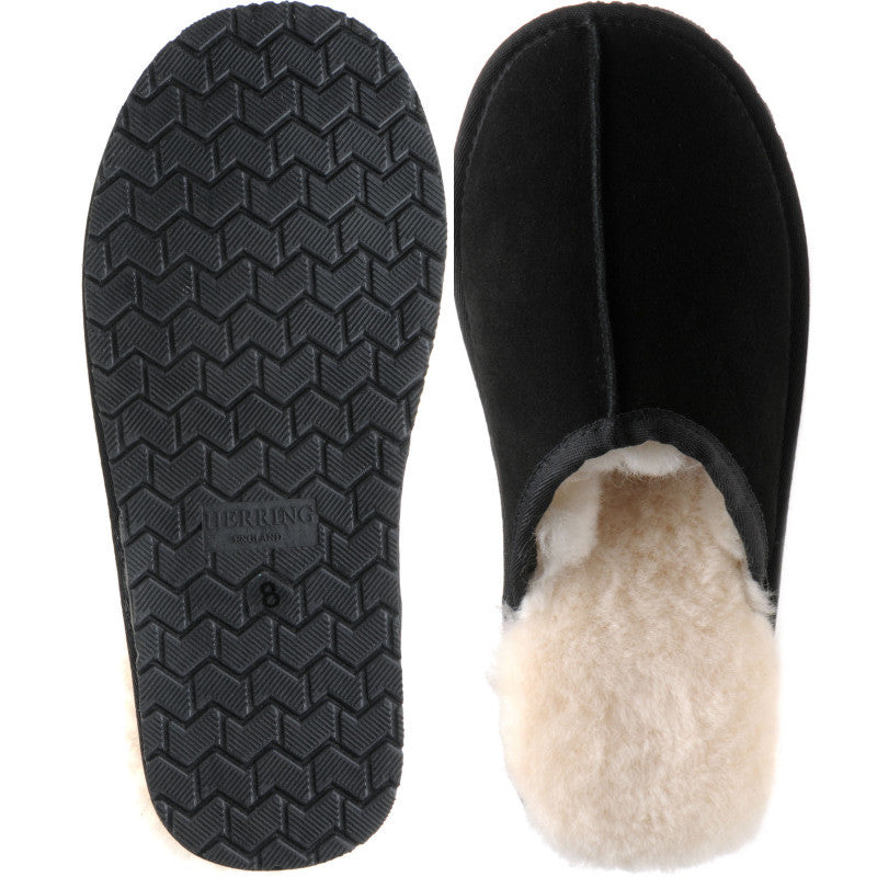 Product image for Herring Glen rubber-soled slippers in black