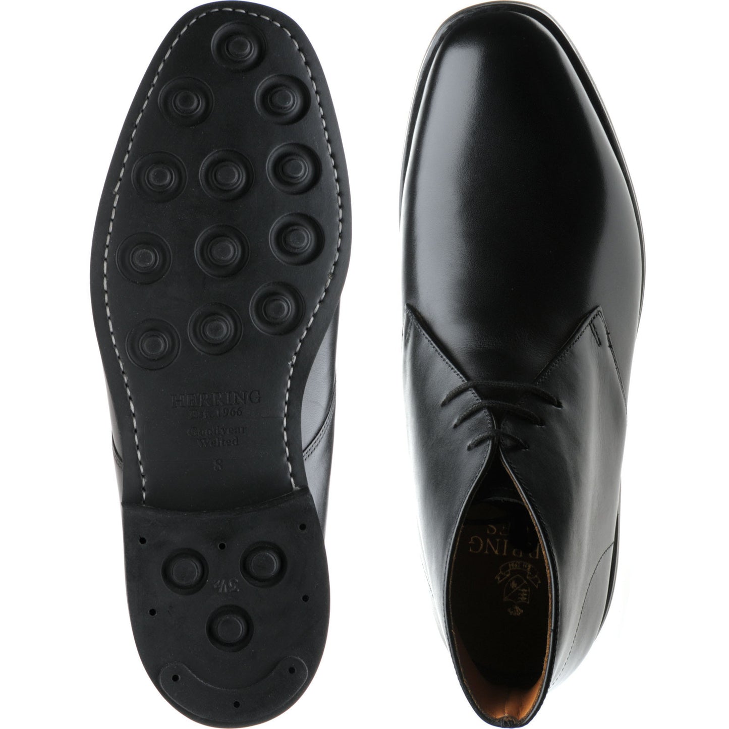 Product image for Herring Grays Rubber in black calf