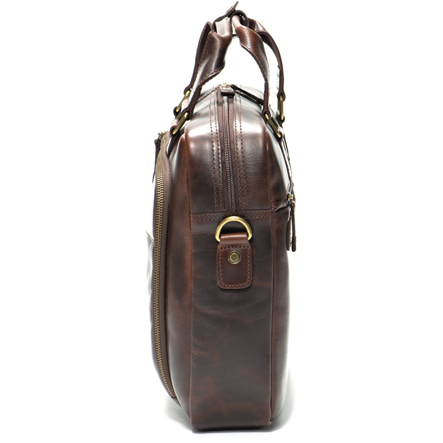 Product image for Herring Harwich Briefcase in mahogany grain