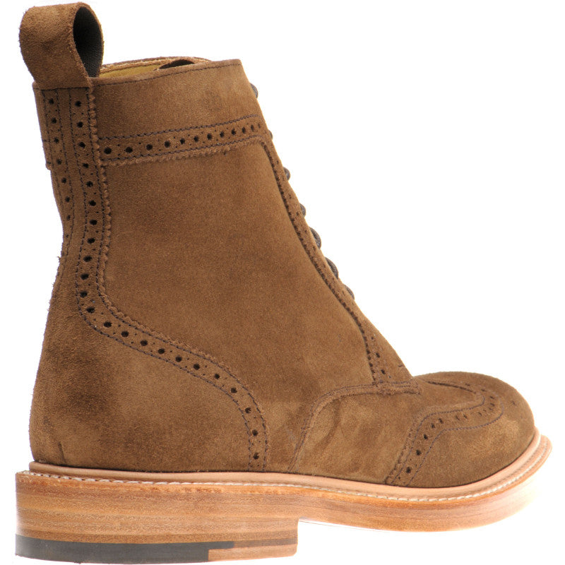 Product image for Herring Hawthorn mens brogue boots in tobacco suede