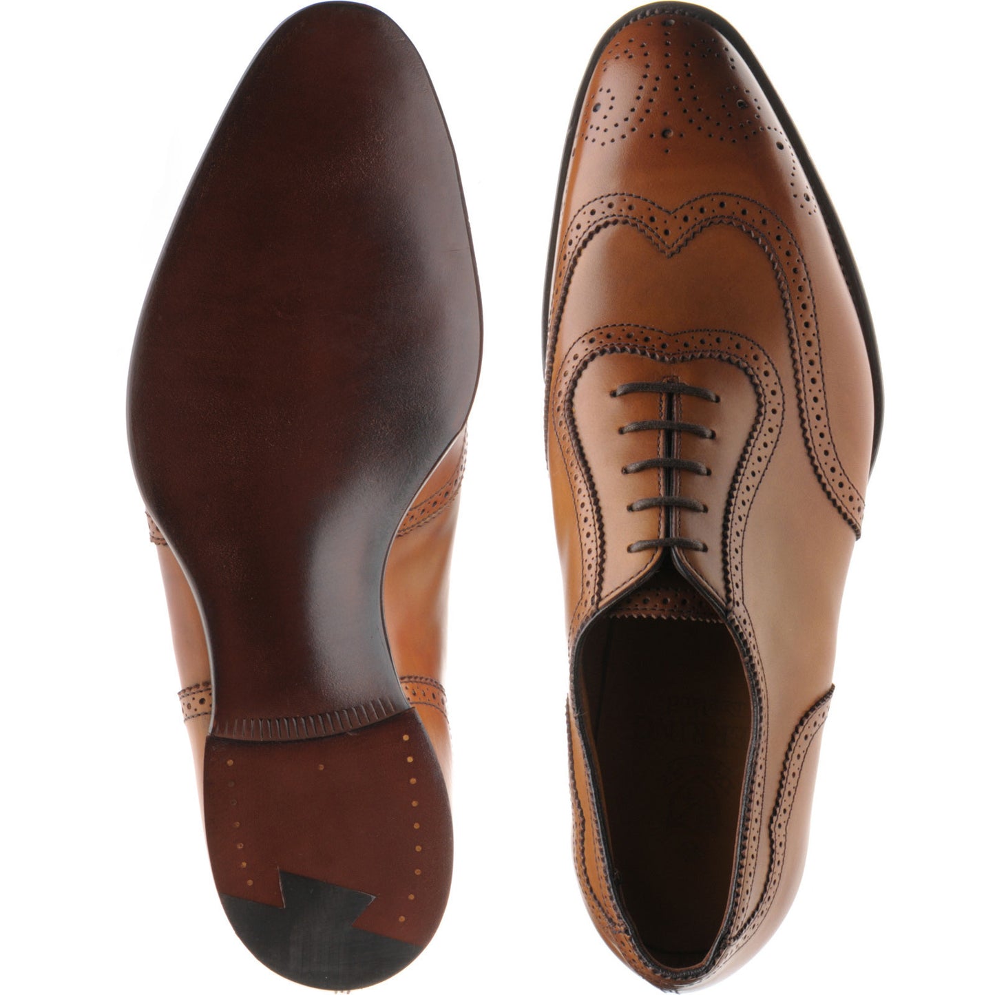 Product image for Herring Henry II mens brogues in chestnut calf