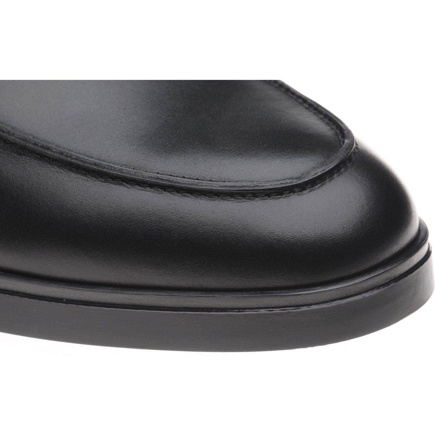 Product image for Herring Ibiza mens rubber-soled loafers in black calf