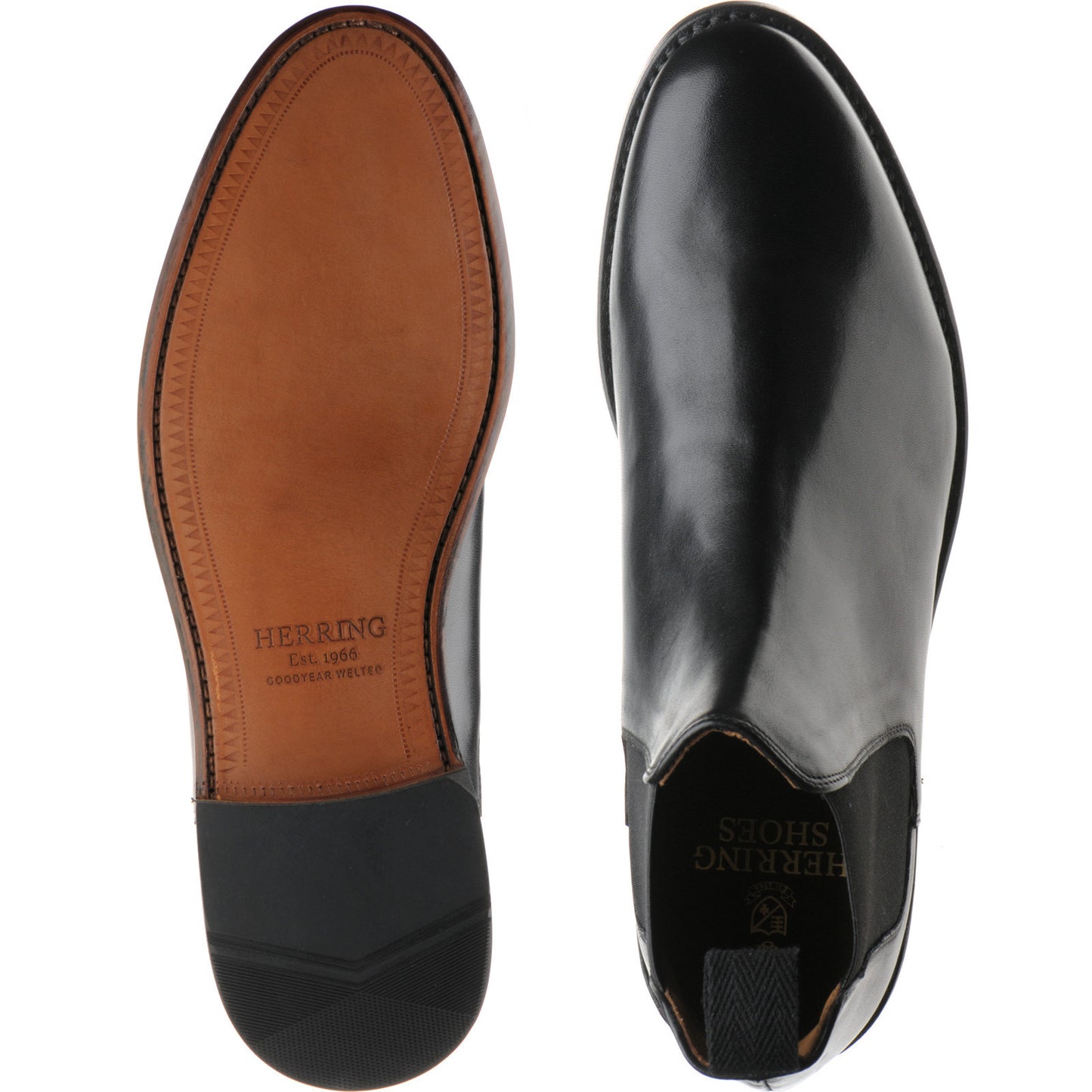 Product image for Herring Ipswich II in black waxy calf