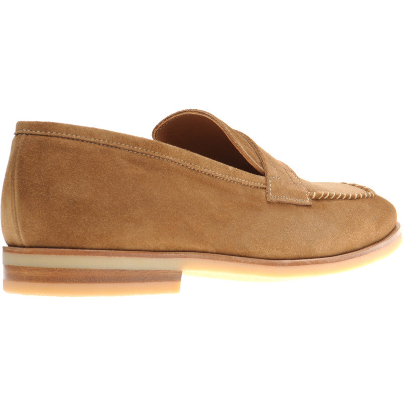 Product image for Herring Ives mens rubber-soled loafers in brown suede
