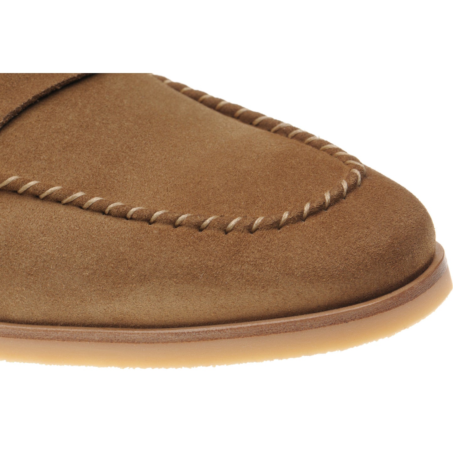 Product image for Herring Ives mens rubber-soled loafers in brown suede