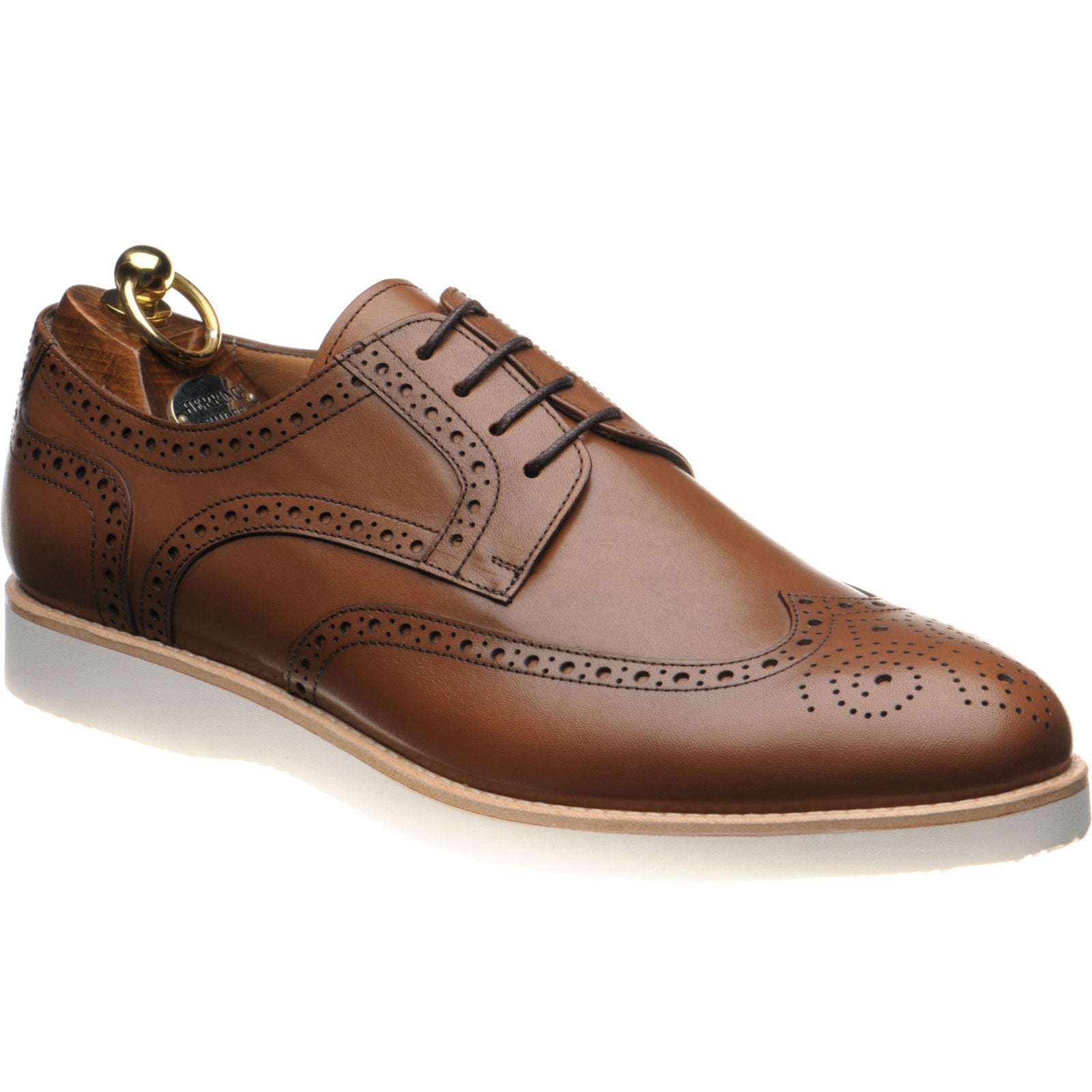 Herring Jack II mens rubber-soled brogues in tan calf – Herring Shoes