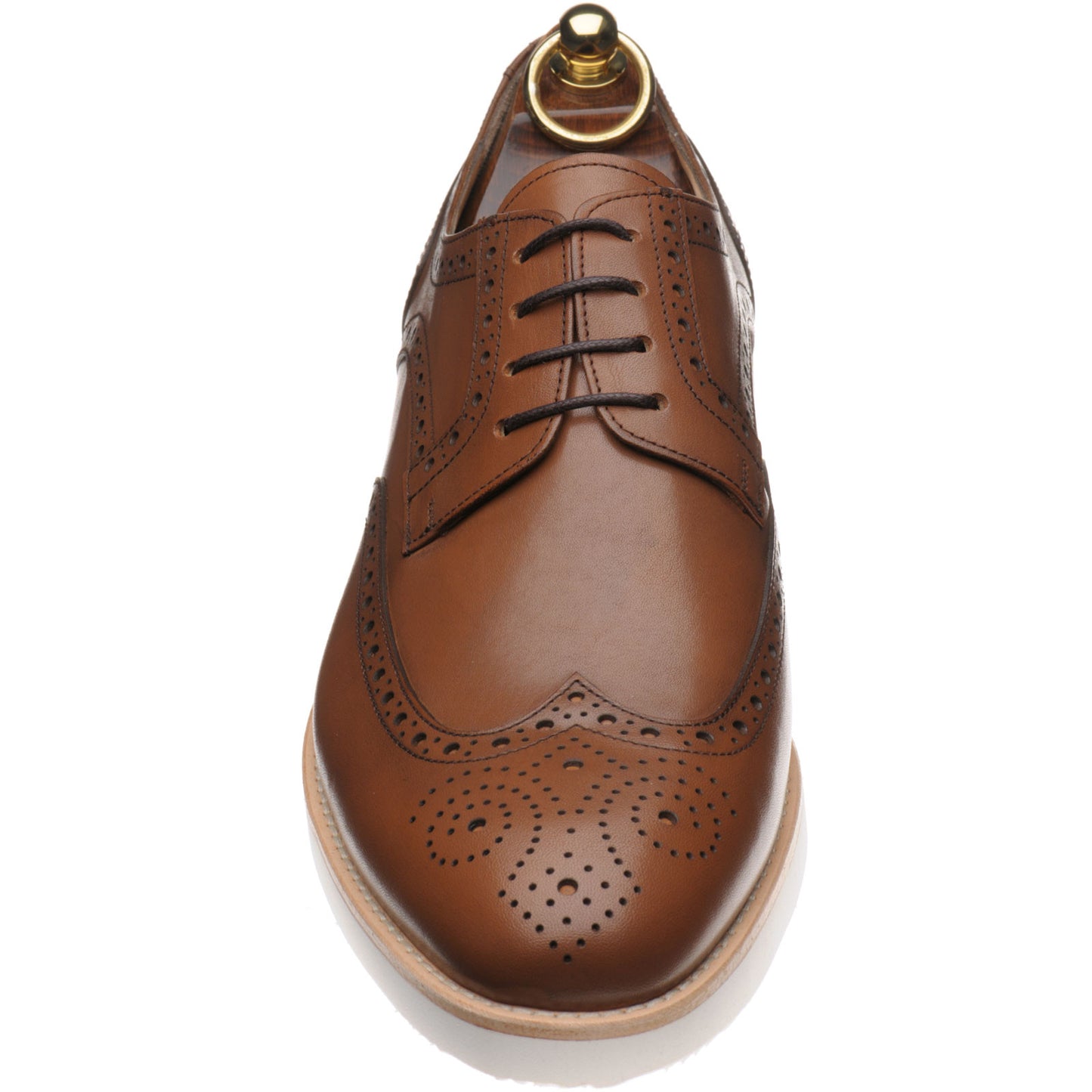 Product image for Herring Jack II mens rubber-soled brogues in tan calf