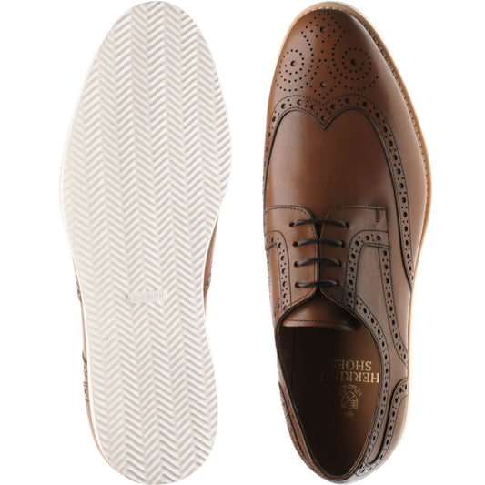 Product image for Herring Jack II mens rubber-soled brogues in tan calf