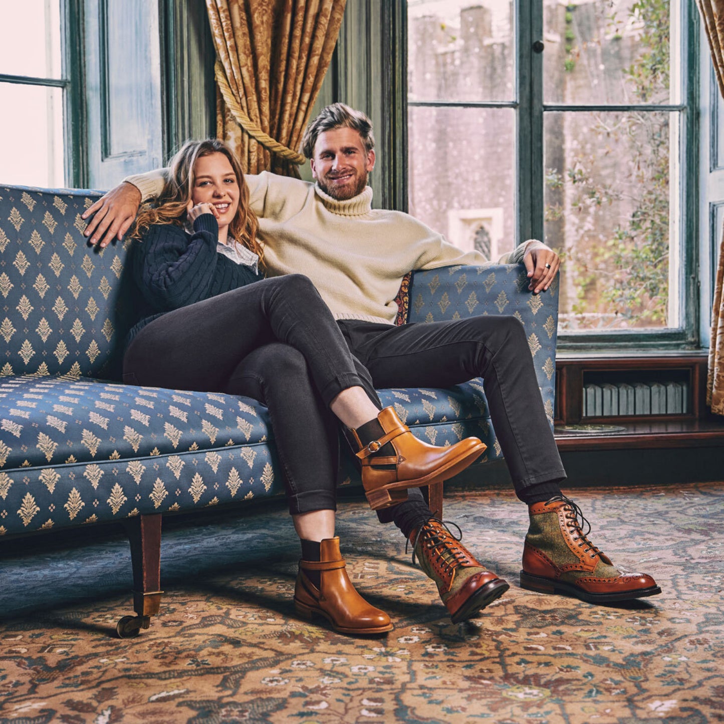 Product image for Herring Jodie ladies rubber-soled Chelsea boots in cedar calf with cedar strap