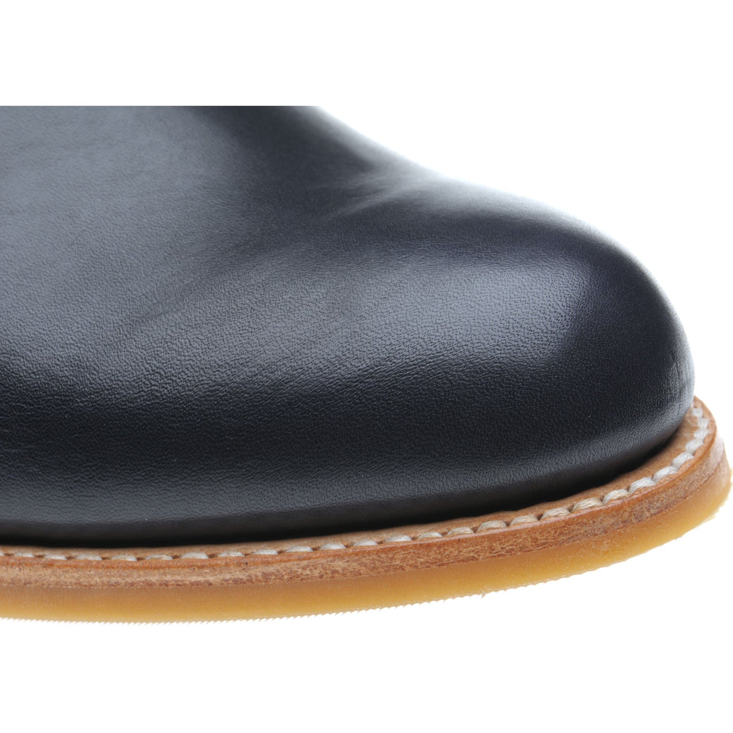 Product image for Herring Jodie ladies rubber-soled Chelsea boots in navy calf with cedar calf strap (second)