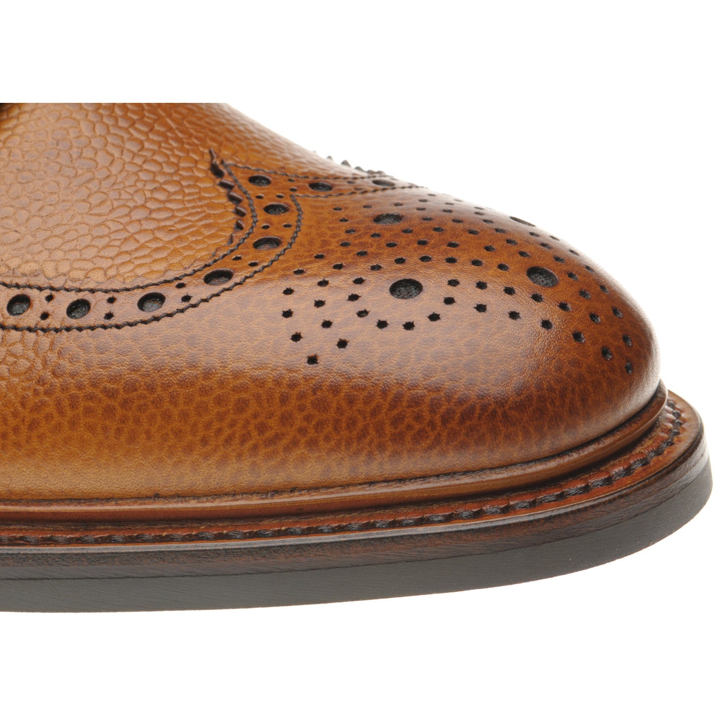 Product image for Herring Kendal (Rubber) mens rubber-soled brogues in tan grain
