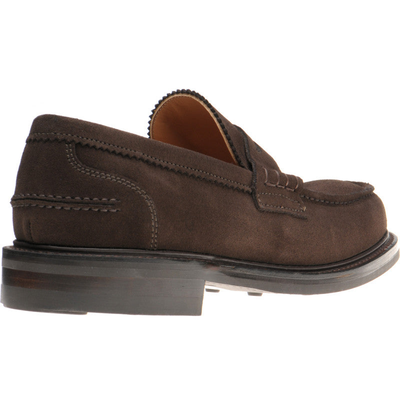 Product image for Herring Kennedy II R mens rubber-soled loafers in bitter choc suede