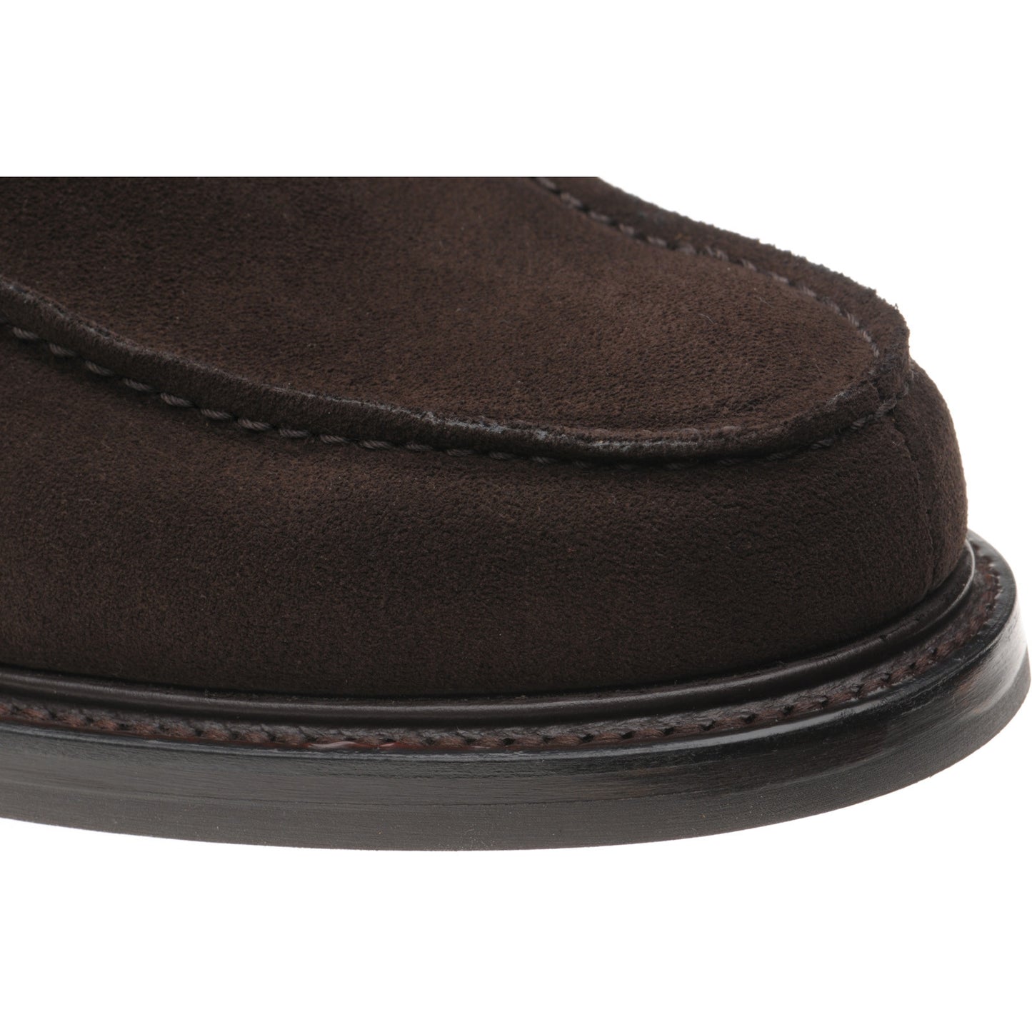 Product image for Herring Kennedy II R mens rubber-soled loafers in bitter choc suede