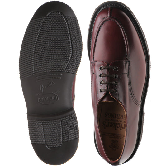 Product image for Herring Kilsby mens rubber-soled Derby shoes in burgundy cutter