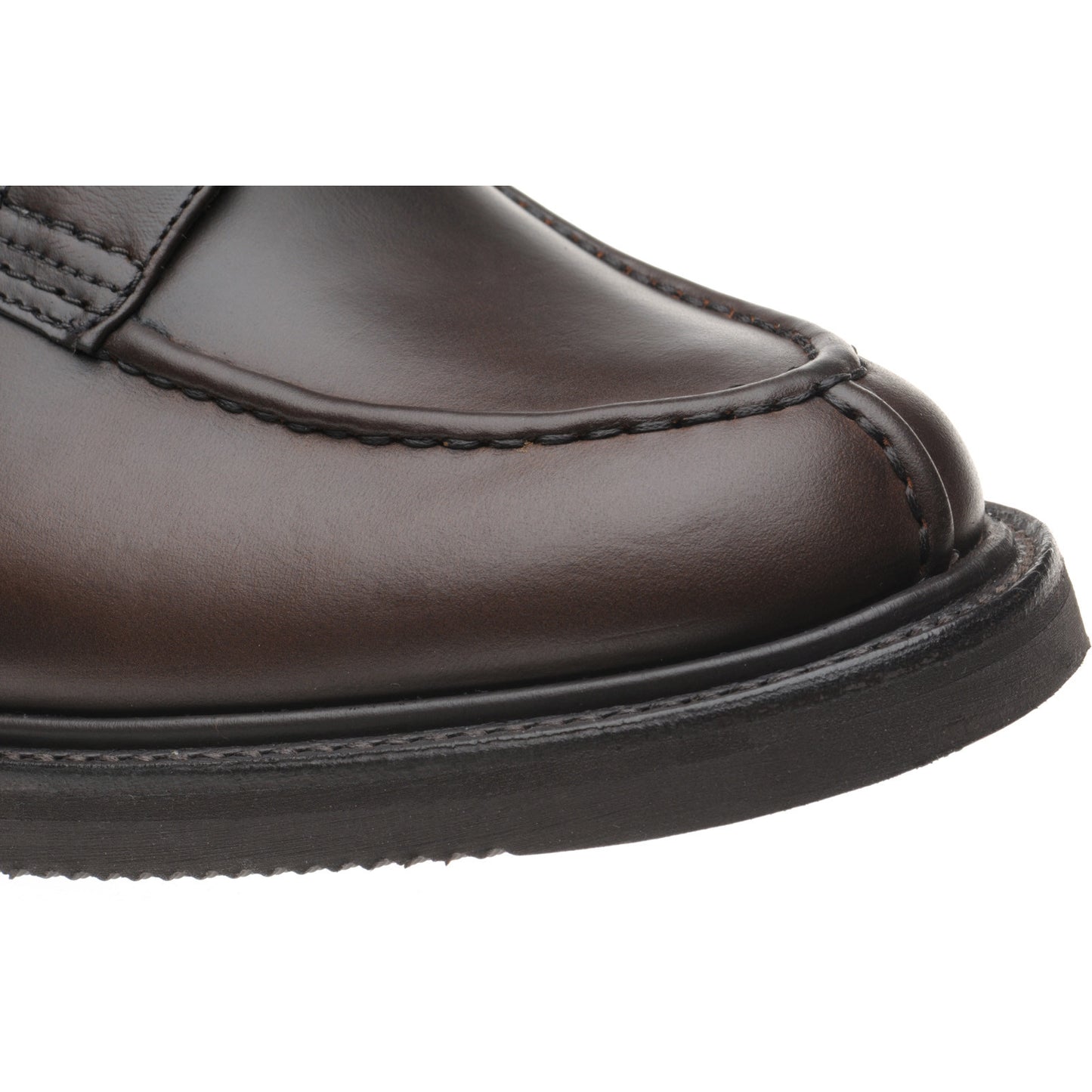 Product image for Herring Kilsby mens rubber-soled Derby shoes in dark brown cutter