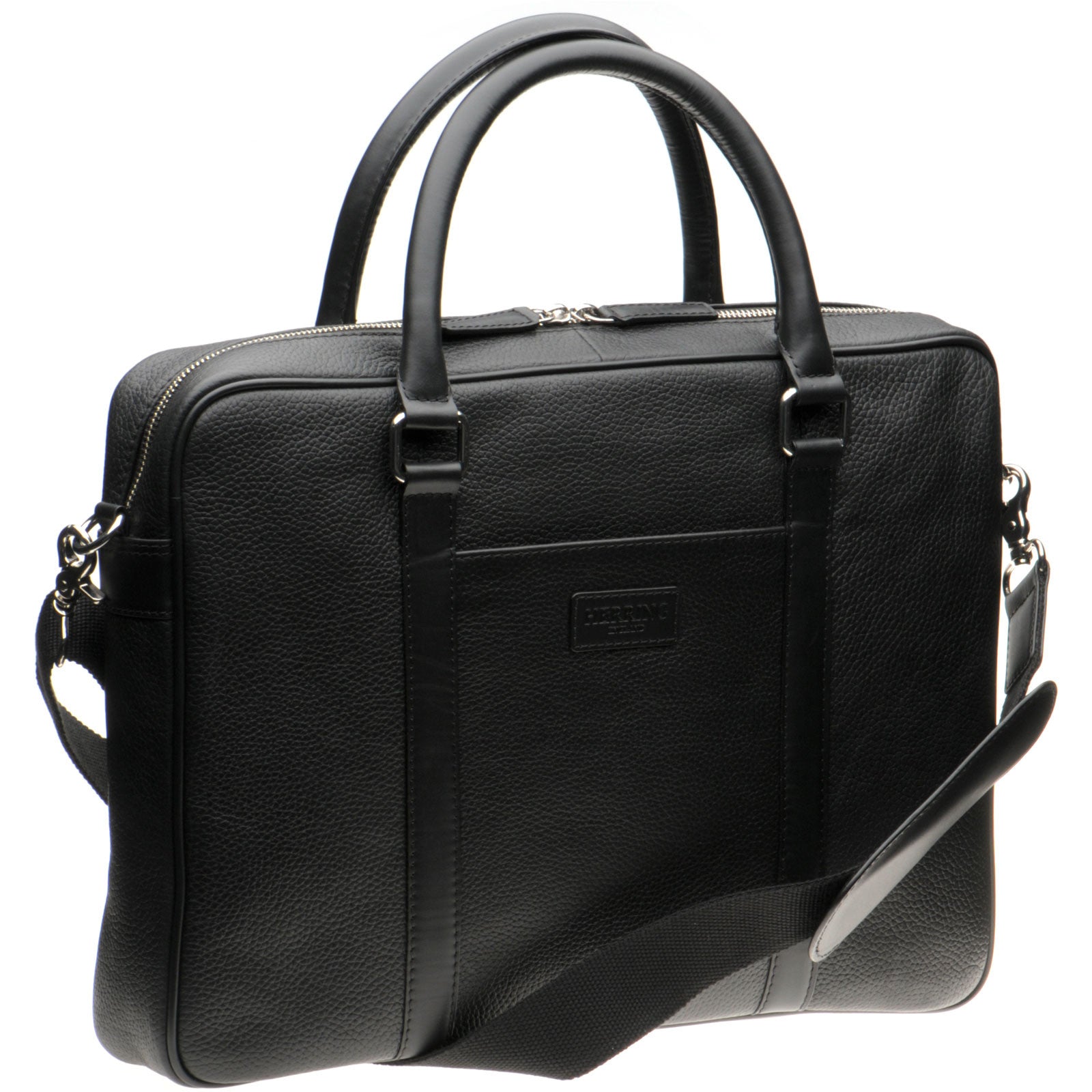 Herring Kimpton Laptop Bag in black grain – Herring Shoes