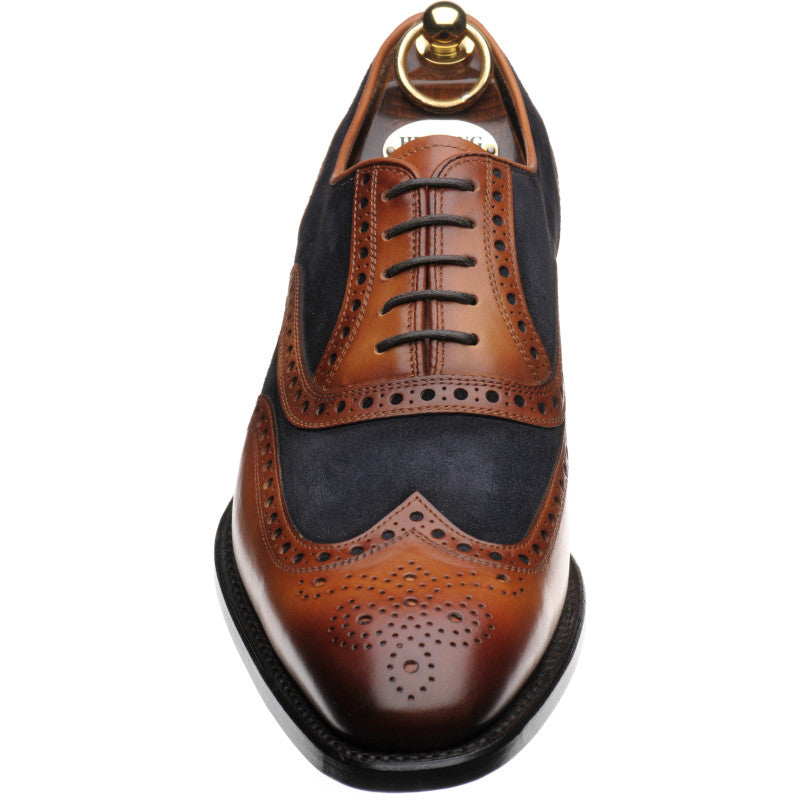 Product image for Herring Kingston in brown calf and navy suede