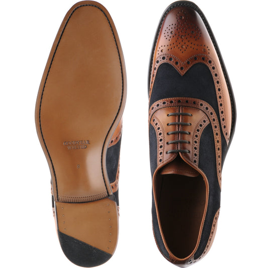 Product image for Herring Kingston in brown calf and navy suede