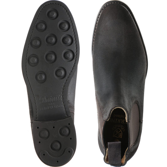 Product image for Herring Kirkby R mens rubber-soled Chelsea boots in brown waxy suede