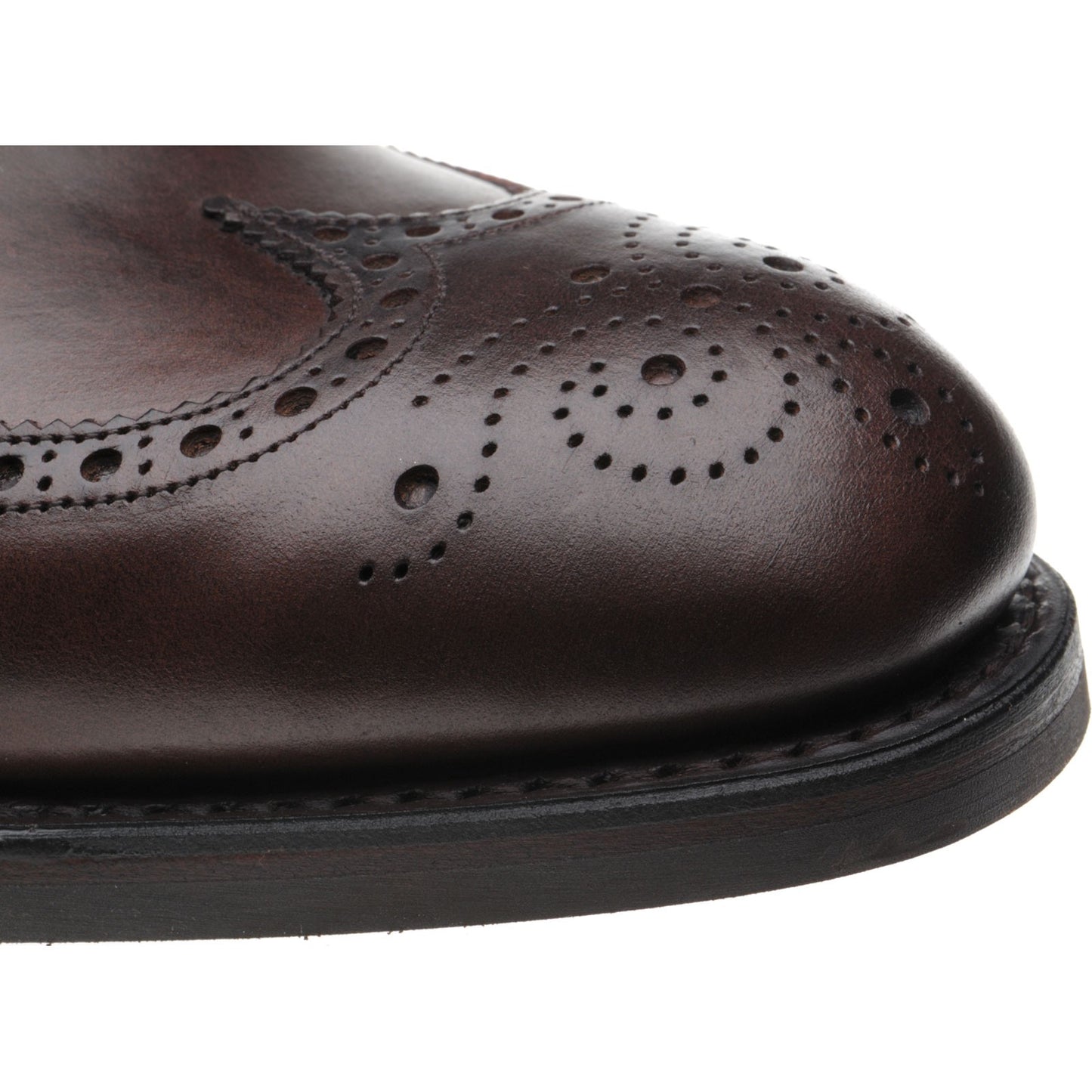 Product image for Herring Kirkoswold mens rubber-soled brogues in brown waxy