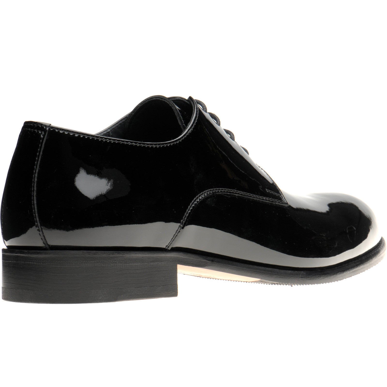 Product image for Herring Lagonda mens hybrid-soled Derby shoes in black patent